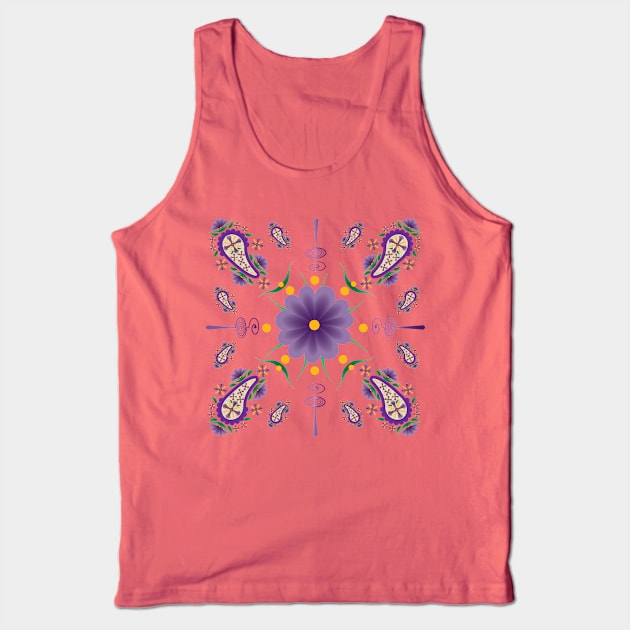 Paisley Flower Tank Top by Spirit-Dragon